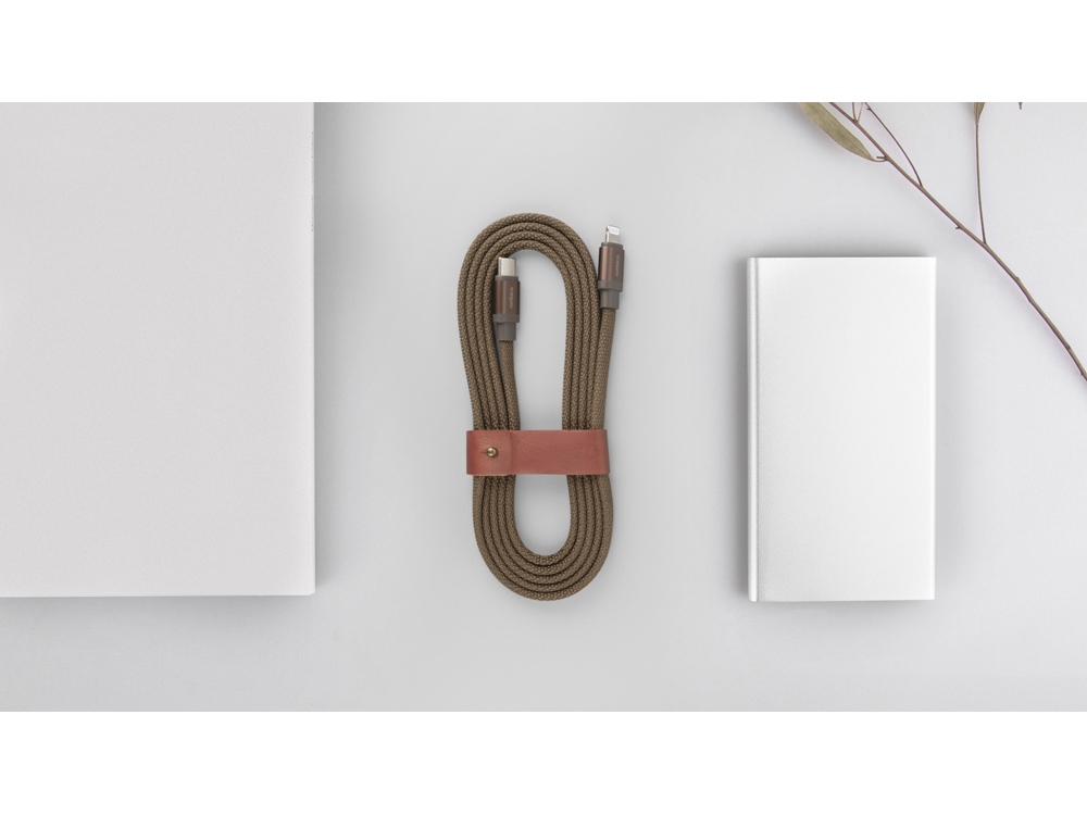 Кабель Rombica LINK-C Olive Cable, оливковый - купить оптом