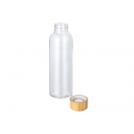 Бутылка из переработанного пластика Kato Bamboo с бамбуковой крышкой, 500 мл, прозрачный, фото 1