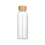 Бутылка из переработанного пластика Kato Bamboo с бамбуковой крышкой, 500 мл, прозрачный, фото 2