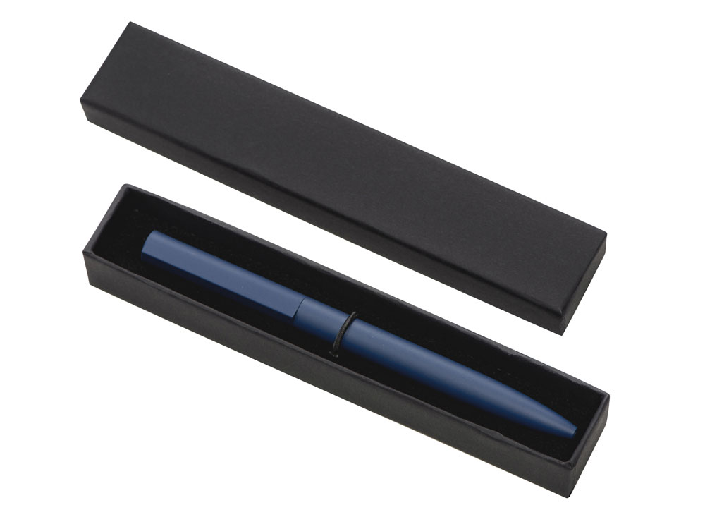 Шариковая металлическая ручка Minimalist софт-тач, темно-синяя, темно-синий - купить оптом