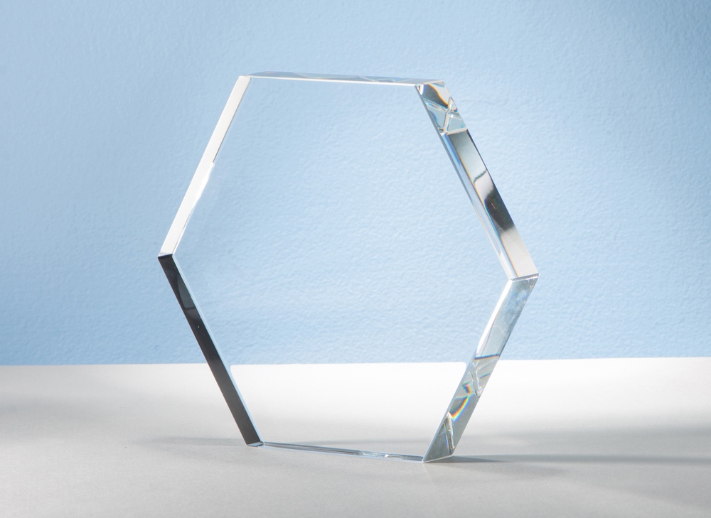 Награда Hexagon, прозрачный - купить оптом