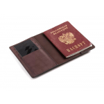 Обложка для паспорта Нит, коричневый, фото 2