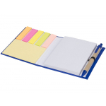 Цветной комбинированный блокнот с ручкой, синий, фото 3
