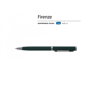 Ручка Firenze шариковая автоматическая софт-тач, зеленая, зеленый - купить оптом