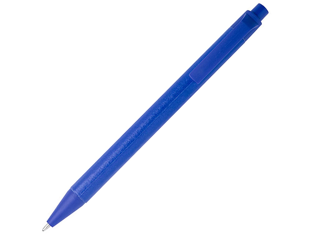 Одноцветная шариковая ручка Chartik из переработанной бумаги с матовой отделкой, синий - купить оптом