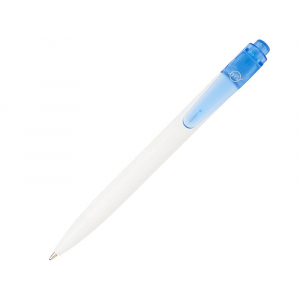 Шариковая ручка Thalaasa из океанического пластика, синий прозрачный/белый - купить оптом
