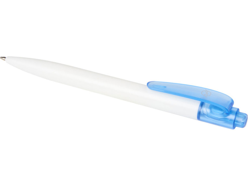 Шариковая ручка Thalaasa из океанического пластика, синий прозрачный/белый - купить оптом