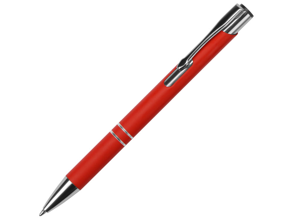 Ручка металлическая шариковая Legend Gum софт-тач, красный (Р) - купить оптом