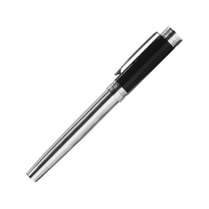 Ручка-роллер Zoom Classic Black. Cerruti 1881 (Р), серебристый/черный - купить оптом