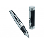 Ручка-роллер Zoom Classic Black. Cerruti 1881 (Р), серебристый/черный, фото 4