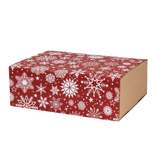 Шубер новогодний "Снежинки" для подарочной коробки 230*170*80 мм - купить оптом