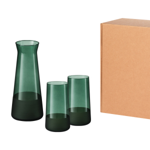 Подарочный набор декантер + 2 высоких стакана, Emerald зеленый - купить оптом