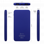 Внешний аккумулятор Bplanner Power 1 ST, софт-тач, 5000 mAh (Синий), фото 2