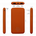 Внешний аккумулятор Bplanner Power 2 ST, софт-тач, 10000 mAh (Оранжевый), фото 2