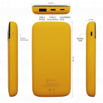 Внешний аккумулятор Bplanner Power 3 ST, софт-тач, 10000 mAh (Желтый), фото 2