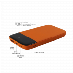 Внешний аккумулятор Bplanner Power 3 ST, софт-тач, 10000 mAh (Оранжевый), фото 1