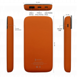 Внешний аккумулятор Bplanner Power 3 ST, софт-тач, 10000 mAh (Оранжевый), фото 2