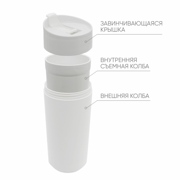 Стакан Premium Green Line, 425 мл (белый) - купить оптом