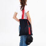Шоппер Superbag black (чёрный с красным), фото 3