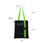 Шоппер Superbag black (чёрный с салатовым)
