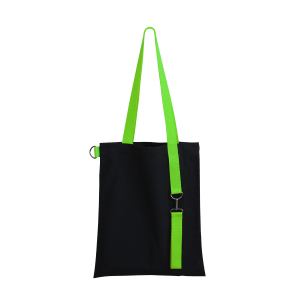 Шоппер Superbag black (чёрный с салатовым) - купить оптом