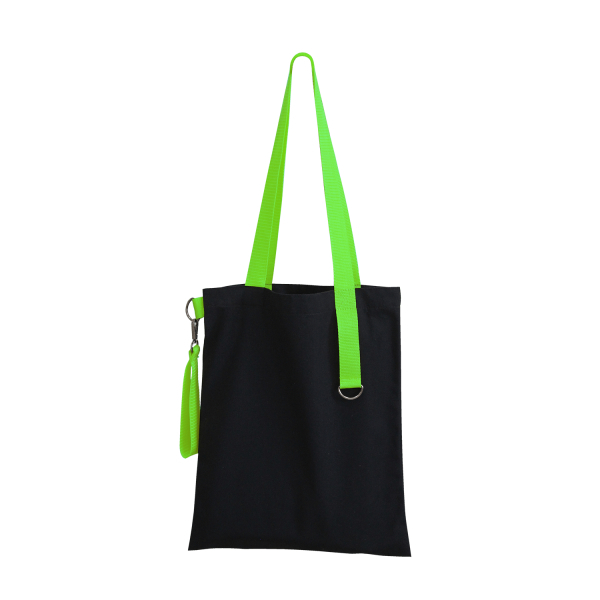 Шоппер Superbag black (чёрный с салатовым) - купить оптом