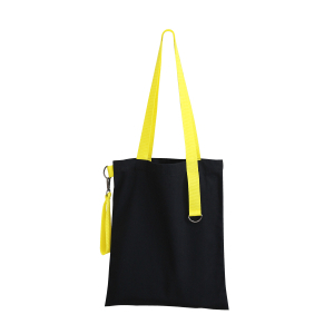 Шоппер Superbag black с ремувкой 4sb (чёрный с жёлтым) - купить оптом