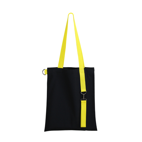 Шоппер Superbag black с ремувкой 4sb (чёрный с жёлтым) - купить оптом