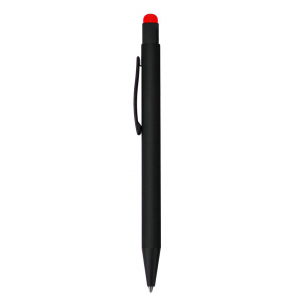 Ручка шариковая Raven (черная с красным) - купить оптом