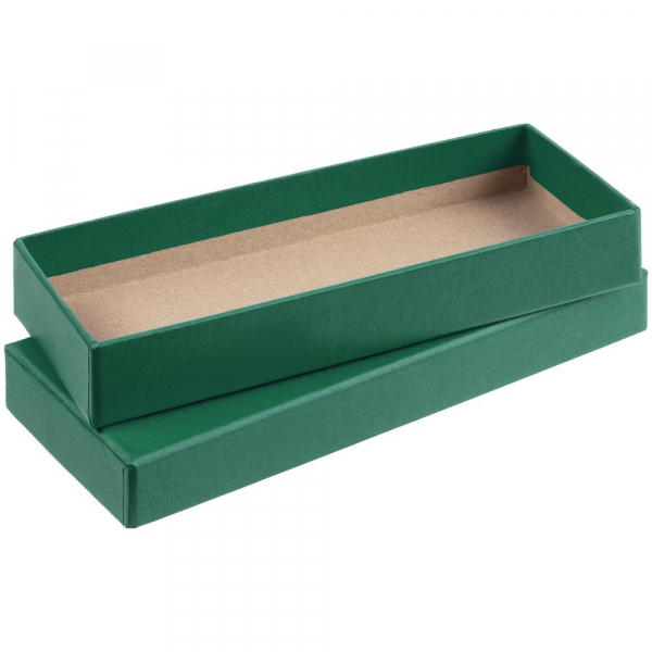 Коробка Notes с ложементом для ручки и флешки, зеленая - купить оптом