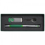 Коробка Notes с ложементом для ручки и флешки, зеленая, фото 4