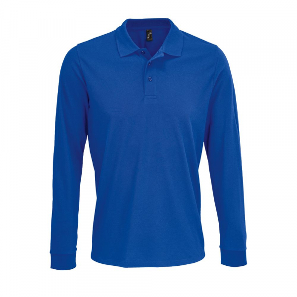 Рубашка поло с длинным рукавом Prime LSL, ярко-синяя (royal) - купить оптом