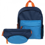 Поясная сумка детская Kiddo, синяя с голубым, фото 3