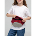 Поясная сумка детская Kiddo, бордовая с серым, фото 5