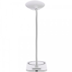 Настольная лампа с беспроводной зарядкой Modicum, белая, фото 4