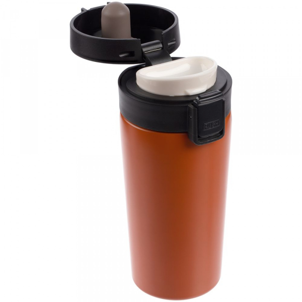 Термостакан с ситечком No Leak Infuser, оранжевый - купить оптом