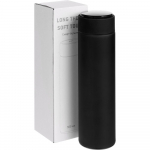 Смарт-бутылка с заменяемой батарейкой Long Therm Soft Touch, черная, фото 8