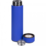 Смарт-бутылка с заменяемой батарейкой Long Therm Soft Touch, синяя, фото 1