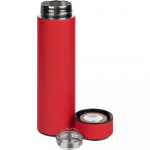 Смарт-бутылка с заменяемой батарейкой Long Therm Soft Touch, красная, фото 1