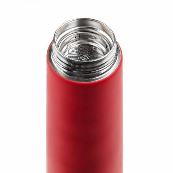 Смарт-бутылка с заменяемой батарейкой Long Therm Soft Touch, красная - купить оптом