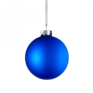 Елочный шар Finery Matt, 8 см, матовый синий - купить оптом