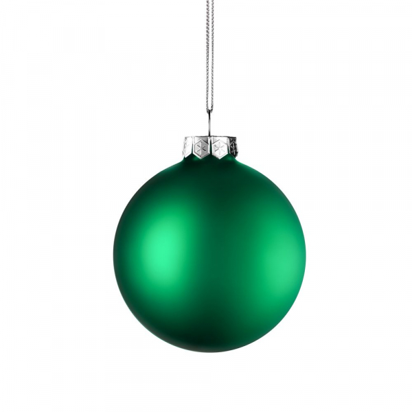 Елочный шар Finery Matt, 8 см, матовый зеленый - купить оптом