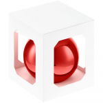 Елочный шар Finery Gloss, 10 см, глянцевый красный, фото 2