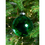 Елочный шар Finery Gloss, 10 см, глянцевый зеленый, фото 5