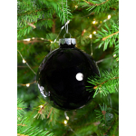 Елочный шар Finery Gloss, 10 см, глянцевый черный, фото 5