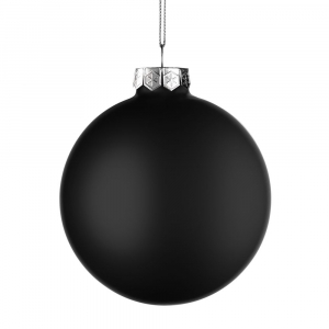 Елочный шар Finery Matt, 10 см, матовый черный - купить оптом