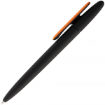 Ручка шариковая Prodir DS5 TRR-P Soft Touch, черная с оранжевым, фото 1