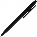 Ручка шариковая Prodir DS5 TRR-P Soft Touch, черная с оранжевым, фото 2