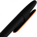Ручка шариковая Prodir DS5 TRR-P Soft Touch, черная с оранжевым, фото 5