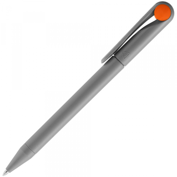 Ручка шариковая Prodir DS1 TMM Dot, серая с оранжевым - купить оптом